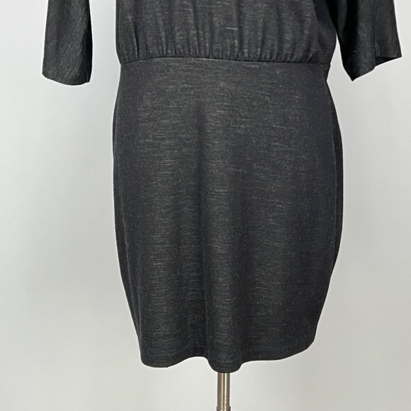 Worth Petite Gray Wool Blend Dolman Sleeve Sweater Dress size Large - Picture 5 of 11